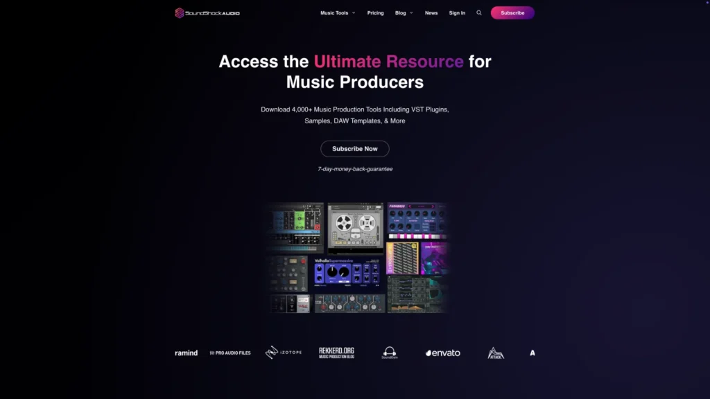 SoundShockAudio homepage